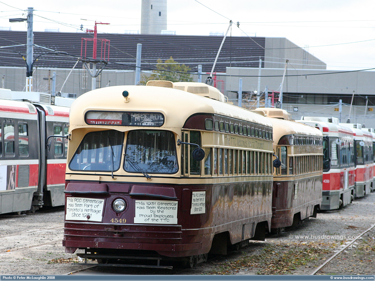 Original Photograph: Toronto TTC PCC 4500 at Long Branch Loop [2] (5 x 7)