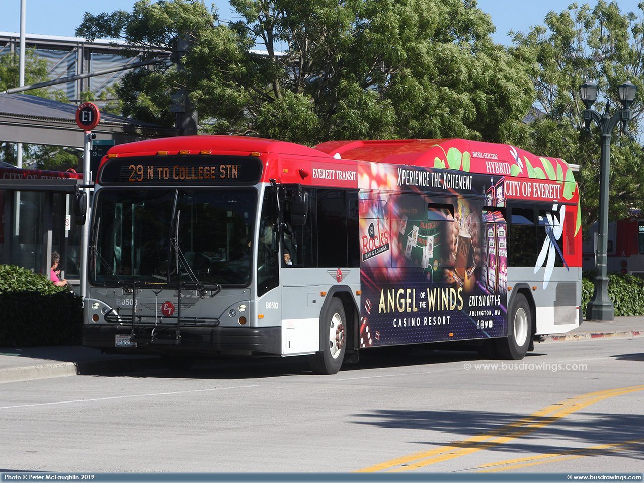  Everett Transit, Washington - 40' Gillig Low Floor  Hybrid BRT